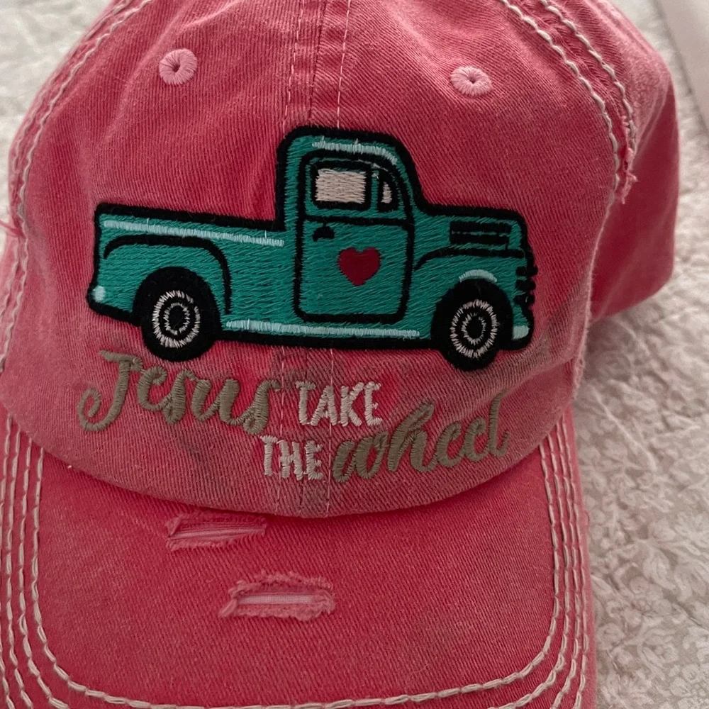 Two Adjustable Distressed Caps - Picture 9 of 9